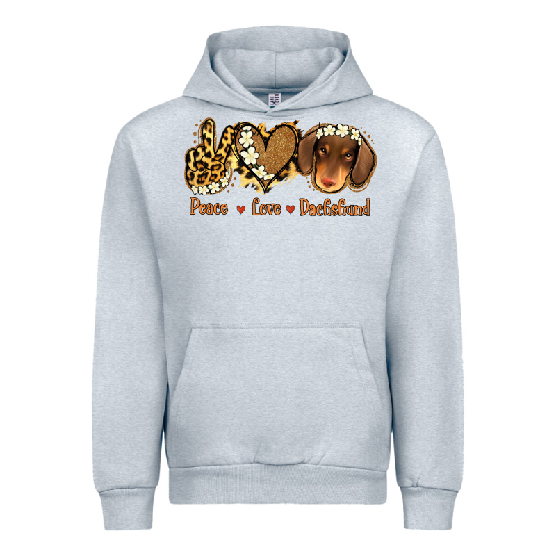 Peace Love Dachshund Urban Hoodie by Jasminsmagicworld | Teevron