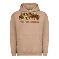 Pigment Burro Peace Love Dachshund Urban Hoodie - Jasminsmagicworld