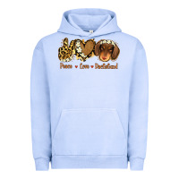 Pigment Grape Ice Peace Love Dachshund Urban Hoodie - Jasminsmagicworld