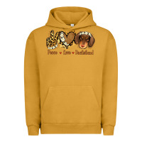 Pigment Peanut Butter Peace Love Dachshund Urban Hoodie - Jasminsmagicworld