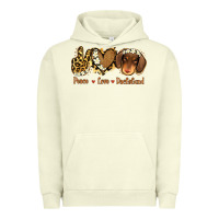 Pigment Pistachio Peace Love Dachshund Urban Hoodie - Jasminsmagicworld