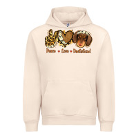 Sandshell Peace Love Dachshund Urban Hoodie - Jasminsmagicworld