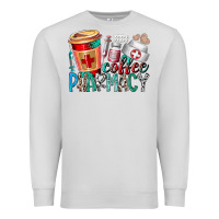 Dove Grey coffee pharmacy Premium Sweatshirt - RacoonDesign