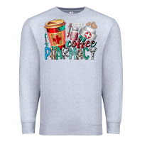 Heather Grey coffee pharmacy Premium Sweatshirt - RacoonDesign