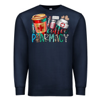 Navy coffee pharmacy Premium Sweatshirt - RacoonDesign