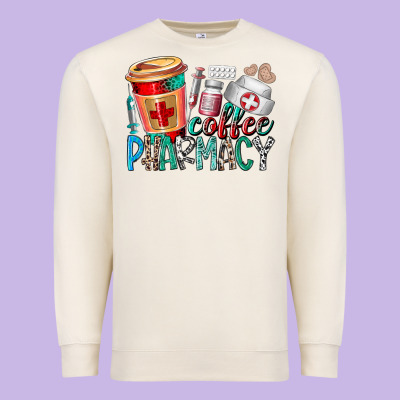 Coffee Pharmacy Premium Sweatshirt Designed By Racoondesign