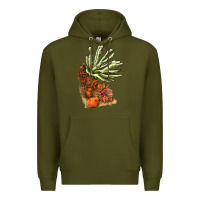 Army Green Coral Reef Premium Hoodie - LillyAllenDesigns