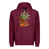 Burgundy Coral Reef Premium Hoodie - LillyAllenDesigns