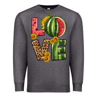 Charcoal Heather love watermelon Premium Sweatshirt - HRA Design Shop
