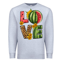 Heather Grey love watermelon Premium Sweatshirt - HRA Design Shop