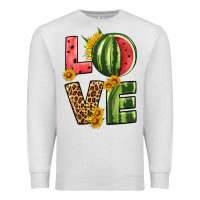 Oatmeal Heather love watermelon Premium Sweatshirt - HRA Design Shop