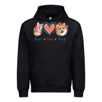 Black Peace Love Corgi Urban Hoodie - Jasminsmagicworld