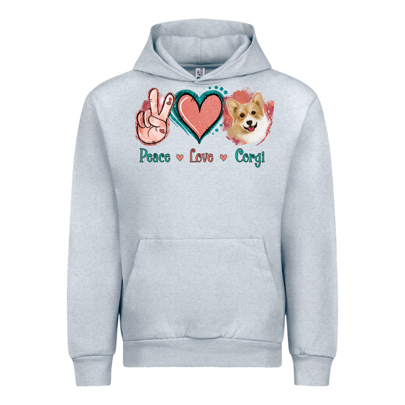 Peace Love Corgi Urban Hoodie by Jasminsmagicworld | Teevron