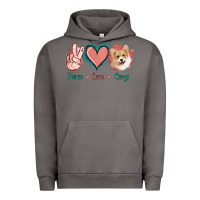 Pigment Tornado Peace Love Corgi Urban Hoodie - Jasminsmagicworld