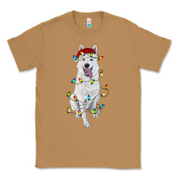 Toasted Coconut Christmas White Shepherd With Christmas Lights Classic Tee - RanaPortraitStore