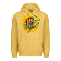 Antique Gold western sunflower  cross believe Premium Hoodie - BarkalooDesign