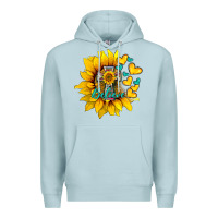 Blue Mist western sunflower  cross believe Premium Hoodie - BarkalooDesign