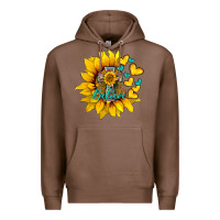 Chestnut western sunflower  cross believe Premium Hoodie - BarkalooDesign