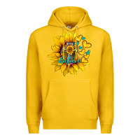 Lemon western sunflower  cross believe Premium Hoodie - BarkalooDesign