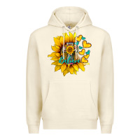 Sandshell western sunflower  cross believe Premium Hoodie - BarkalooDesign