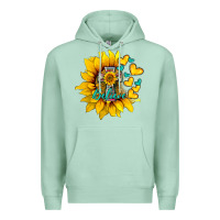 Seafoam western sunflower  cross believe Premium Hoodie - BarkalooDesign