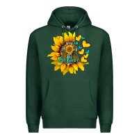 Sports Green western sunflower  cross believe Premium Hoodie - BarkalooDesign