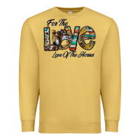 Antique Gold for the love love of the horses Premium Sweatshirt - CowhideDigitalArt