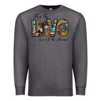 Charcoal Heather for the love love of the horses Premium Sweatshirt - CowhideDigitalArt