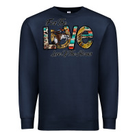 Navy for the love love of the horses Premium Sweatshirt - CowhideDigitalArt