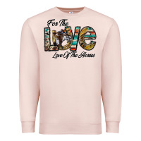 Pale Pink for the love love of the horses Premium Sweatshirt - CowhideDigitalArt