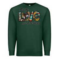 Sports Green for the love love of the horses Premium Sweatshirt - CowhideDigitalArt