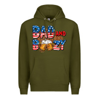 Army Green bad and boozy usa Premium Hoodie - AdoDesignShop