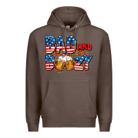 Coffee bad and boozy usa Premium Hoodie - AdoDesignShop