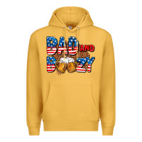Mustard bad and boozy usa Premium Hoodie - AdoDesignShop