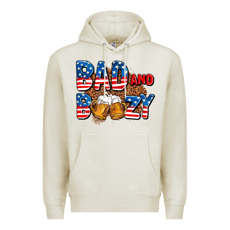 Bad And Boozy Usa Premium Hoodie by AdoDesignShop | Teevron