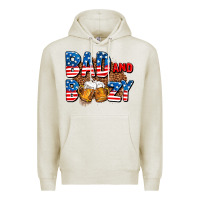 Oatmeal Heather bad and boozy usa Premium Hoodie - AdoDesignShop