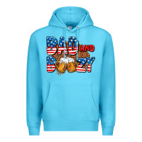 Ocean Blue bad and boozy usa Premium Hoodie - AdoDesignShop