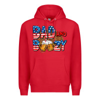 Red bad and boozy usa Premium Hoodie - AdoDesignShop