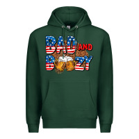 Sports Green bad and boozy usa Premium Hoodie - AdoDesignShop