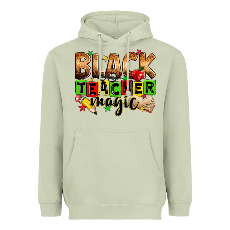 Black Teacher Magic Juneteenth Heavyweight Hoodie by Zillion Design Studio | Teevron