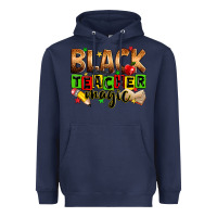 Navy Black Teacher magic juneteenth Heavyweight Hoodie - Zillion Design Studio