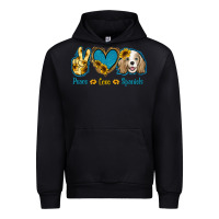 Black Peace Love Cocker Spaniel Urban Hoodie - Jasminsmagicworld