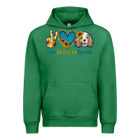 Emerald Peace Love Cocker Spaniel Urban Hoodie - Jasminsmagicworld