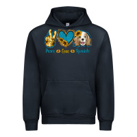 Navy Peace Love Cocker Spaniel Urban Hoodie - Jasminsmagicworld