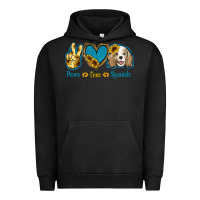 Pigment Black Peace Love Cocker Spaniel Urban Hoodie - Jasminsmagicworld