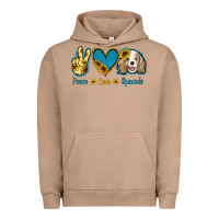 Pigment Burro Peace Love Cocker Spaniel Urban Hoodie - Jasminsmagicworld