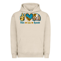 Pigment French Oak Peace Love Cocker Spaniel Urban Hoodie - Jasminsmagicworld