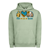 Pigment Oil Green Peace Love Cocker Spaniel Urban Hoodie - Jasminsmagicworld