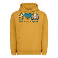 Pigment Peanut Butter Peace Love Cocker Spaniel Urban Hoodie - Jasminsmagicworld