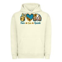 Pigment Pistachio Peace Love Cocker Spaniel Urban Hoodie - Jasminsmagicworld